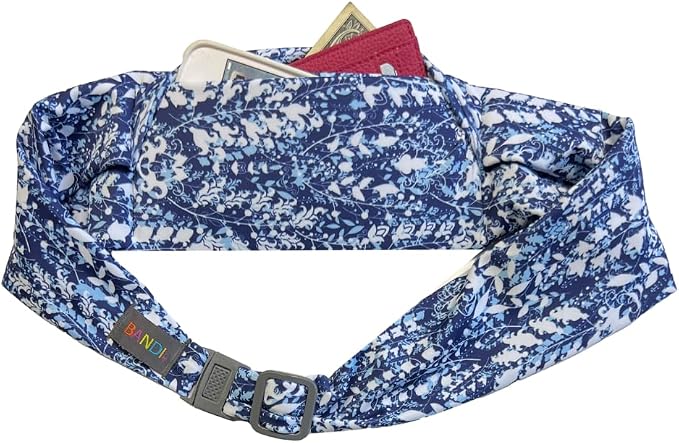 BANDI Running Belt for Women & Men – USA Made No-Bounce Adjustable Waist Pack & Secure Fanny Pack – Fits All Phones, Gels & Essentials – Zipper-Free, Medical Device Friendly