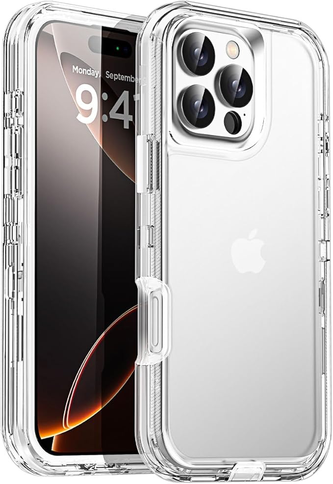 AICase for iPhone 16 Pro Max Case Clear 3 in 1 Heavy Duty Drop Protection Full Body Rugged Shockproof/Dust Proof 3-Layer Military Protective Tough Durable Cover for iPhone 16 Pro Max 6.9"_1