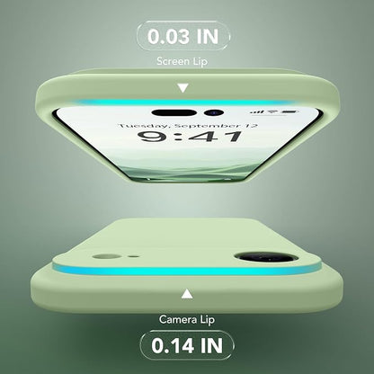 Magnetic for iPhone Air Case, Compatible with MagSafe, [Full Camera Protection][Screen Protector] Silicone Shockproof Protective Phone Case for iPhone 17 Air 6.5", Matcha