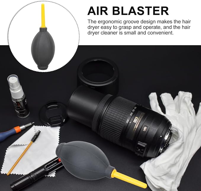 Camera Air Blower Dust Cleaner 2.17 Inch Bulb Pump for DSLR Lens Keyboard Mobile Phone Screen Cleaning Tool with Ergonomic Grip