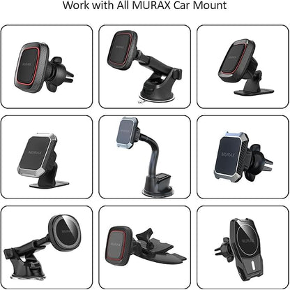 Kamon Suction Cup Replacement for Car Phone Mount –17mm Ball Joint Extendable Arm (4.5–6.5 in), Dashboard & Windshield Fix, Compatible with Magnetic & Clamp Holders (M16)
