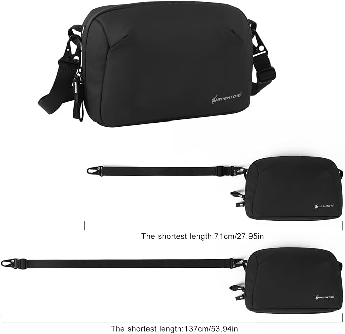 Besnfoto Electronic Organizer Travel Accessory Tech Pouch Waterproof Carrying Case for Accessories Charger, Adapter, Cables, Power Bank with Removalbe Shoulder Strap