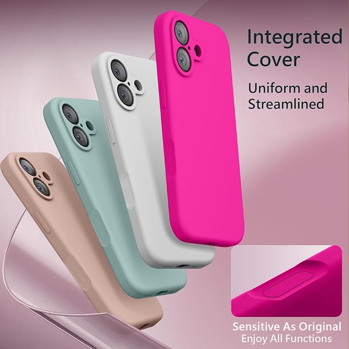 FireNova Magnetic for iPhone 17 Case, Compatible with MagSafe, [Integrated Silicone Camera Control Button] [Camera Protection] Anti-Scratch Microfiber Lining Phone Case, 6.3", Hot Pink