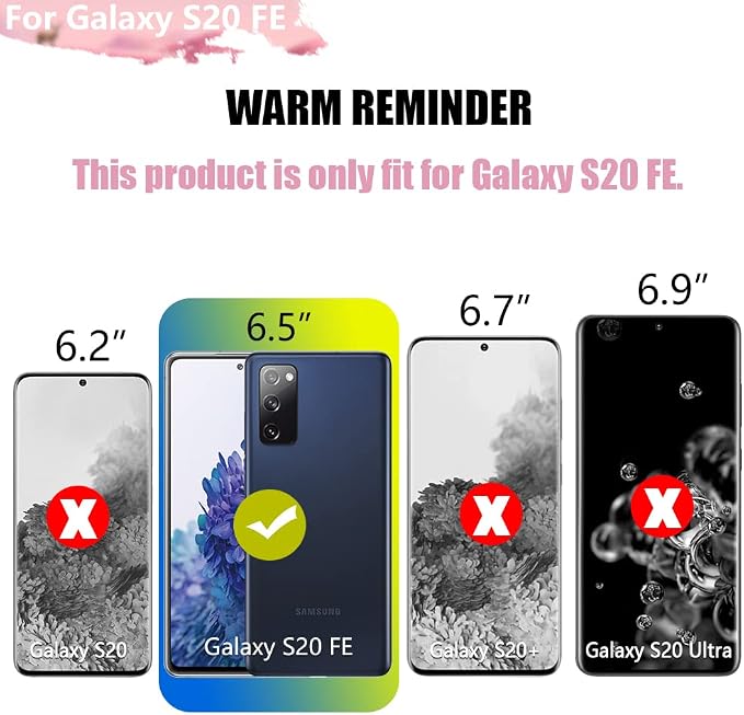 Battery Case for Samsung Galaxy S20 FE 5G, 5000mAh Rechargeable Extended Battery Charging Charger Case, Add 100% Extra Juice, Not Compatible with Galaxy S20 (6.5 inch) Black