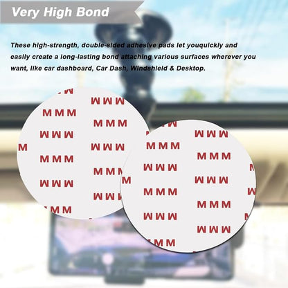 10 Pack 75mm (2.95") Circular Double Sided Sticky Pads, Strong Car Sticky Adhesive Replacement for Car Mount Mounting Holder Disk Windshield GPS Camera Lock Sucker Suction Cup Hook Dashboard Bracket