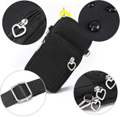 Outdoor Sweat-Proof Running Armbag Cross-Body Shoulder Casual Wallet Purse Crossbody Bag Gym Fitness Cell Phone Key Holder for iPhone 13 Pro/ 12 Pro/Xs Max/Xr, Galaxy Note 10, P30 Pro,Blue