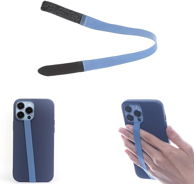 TFY Elastic Phone Strap, Universal Slim Hand Finger Grip, Non-slip Cell Phone Holder, fit Most Smartphones Case - 2 Pieces