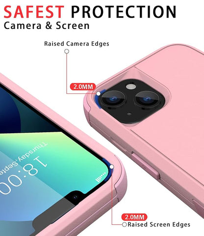 Diverbox for iPhone 13 Case [Shockproof] [Dropproof] [Dust-Proof],Heavy Duty Protection Phone Case Cover for Apple iPhone 13 (Pink)