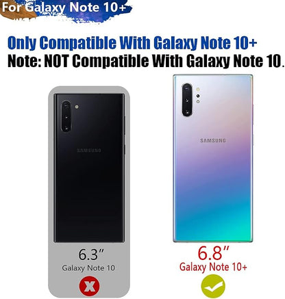 Sitong Battery Case for Samsung Galaxy Note 10+ Plus 5G, 6000mAh Rechargeable Extended Battery Charging Charger Case, Add 100% Extra Juice Black