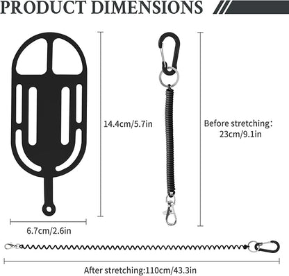 HOTEMIA Silicone Phone Lanyard Holder with Carabiner, Universal Phone Strap,Anti-Theft Phone Case with retractable tether