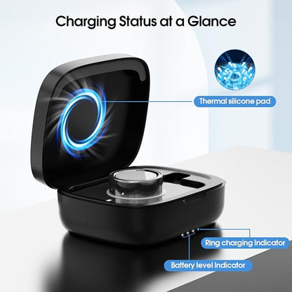 Charging Case Compatible with Ou-ra Ring Gen 4 & 3 Official Charger, Portable Wireless Charging Box with 1000mAh Capacity, Fits All Ring Sizes, 30-Day Runtime (Official Charger Not Included)