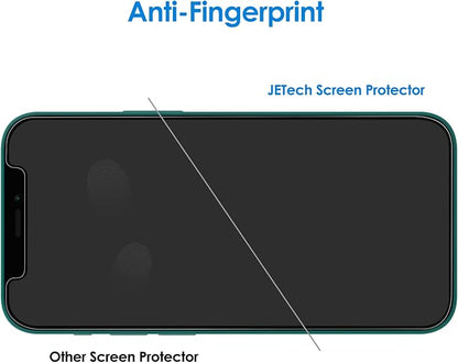 JETech Privacy Screen Protector for iPhone 12 Pro 6.1-Inch with Camera Lens Protector, Anti Spy Tempered Glass Film, 2-Pack Each