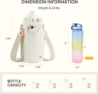 Telena Water Bottle Holder with Strap RFID Crossbody Bags for Women for Walking, Hiking, Cycling