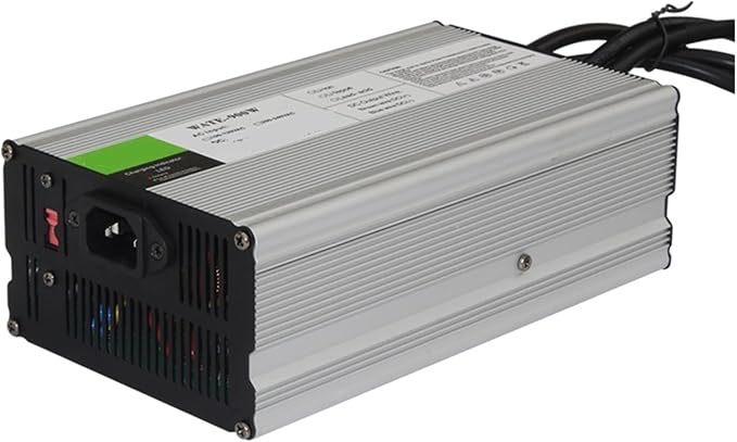 CAARLA Charger Aluminum Lithium Ion Battery 67.2V 10A Charger 60V Li-ion Battery Smarts Charger Used for 16S 60V Lithium Battery Input 220V Aluminum case(RED Plugs,U+S)