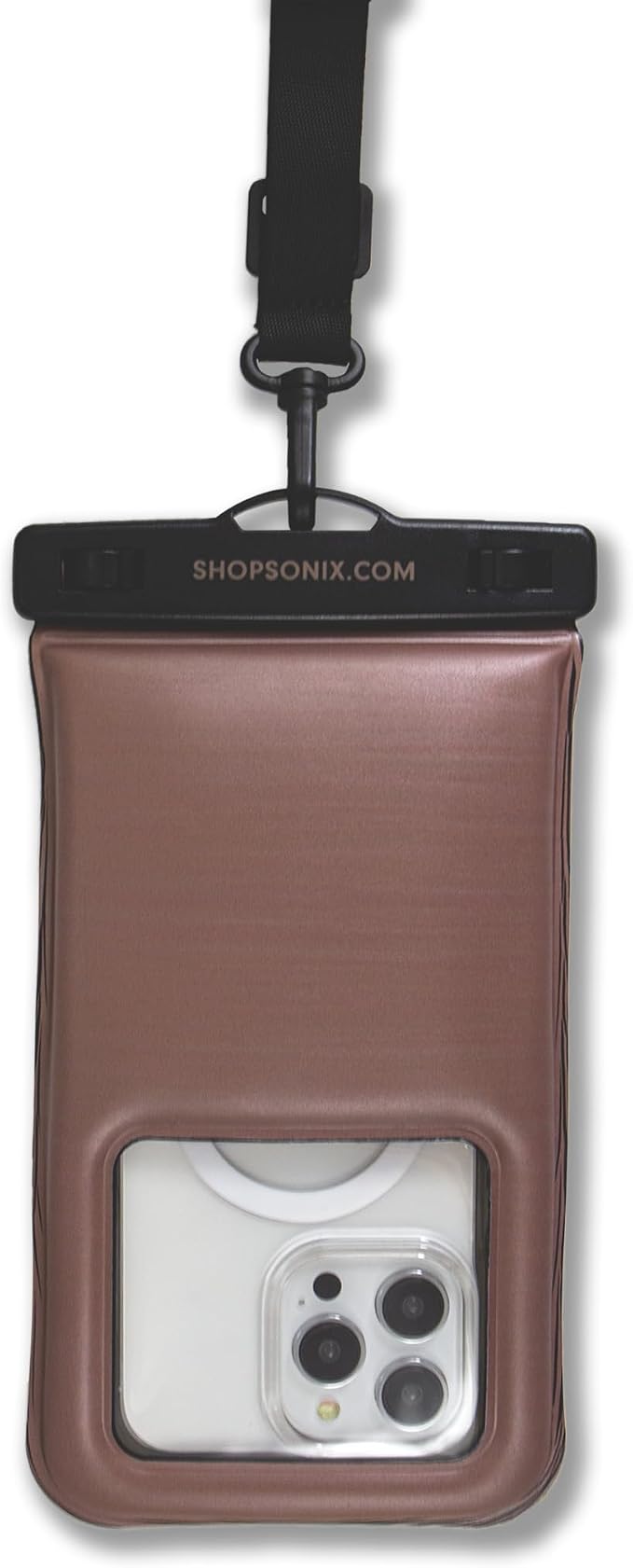 Sonix Waterproof Phone Pouch - Floating Phone Case Dry Bag w/Crossbody Lanyard - Beach Cruise Travel Essentials - Compatible w/All Devices, Touchscreen Friendly | Mocha