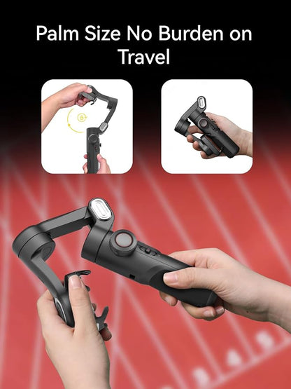 AOCHUAN Gimbal Stabilizer for Smartphone with AI Tracking Sensor, Gimbal with Focus Wheel for Phone/Android, Phone Stabilizer with 7.0 Anti-Shake for Video Recording-Smart XE AI