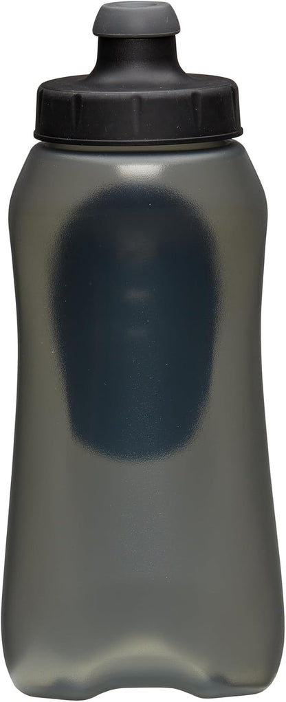 Nathan SpeedDraw 2 Insulated Handheld Running Water Bottle Flask – Double-Wall Insulation, Ergonomic Grip, Blast Valve Cap, Phone & Key Storage Pockets, Reflective Design, 22oz - Black