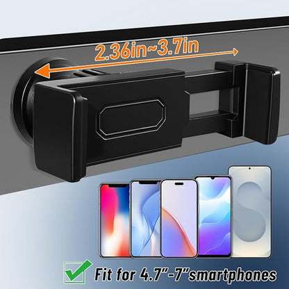 Gym Phone Holder 360 Rotation Golf Cart Phone Mount Magnet Phone Holder for Gym Fit 4.7-7 Inch Smartphone Gym Accessories for Women Men (Square clamp Head Single Magnetic Suction Type)