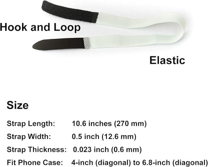 TFY Elastic Phone Strap, Universal Slim Hand Finger Grip, Non-slip Cell Phone Holder, fit Most Smartphones Case - 2 Pieces