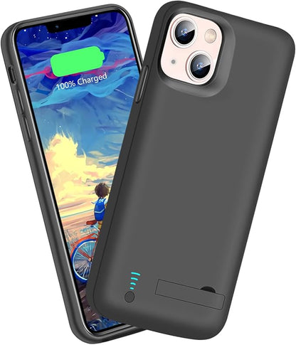 Sitong [Upgraded Battery Case for iPhone 12 mini & iPhone 13 mini, 4000mAh Rechargeable Extended Battery Charging/Charger Case, Add 100% Extra Juice (5.4 Inches) Black