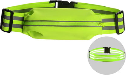 Running Belt Running Phone Belt for Women and Men Phone Holder Runners Pouch Waist Belt Reflective Runners Belt Money Belt Exercise Waist for Workout Jogging Running Gear Accessories (Green）