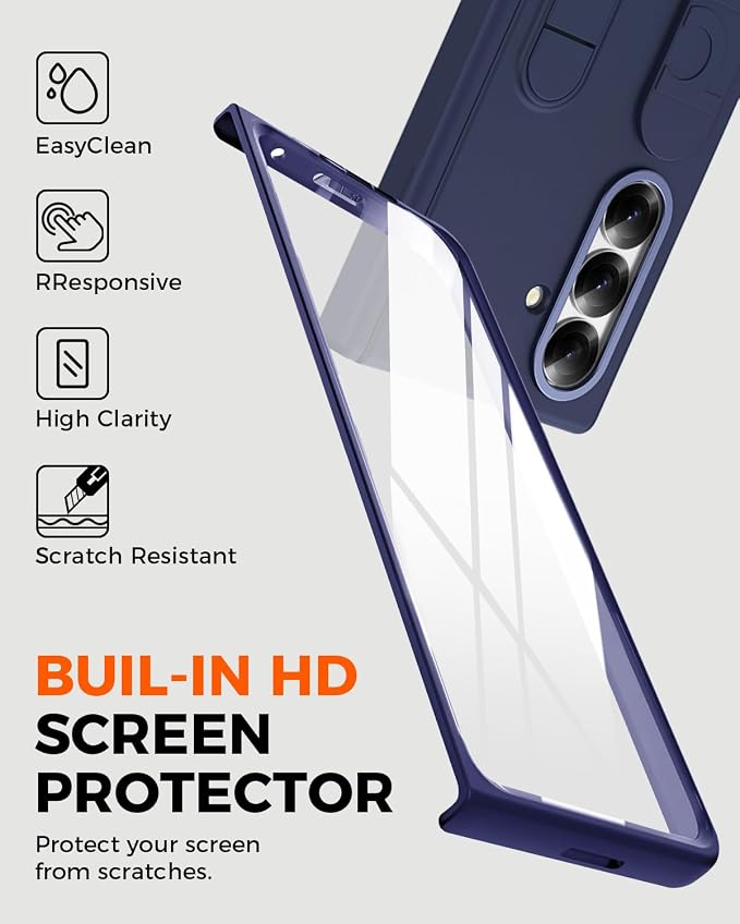 NINKI Hinge Protection for Samsung Galaxy Z Fold 8 Ultra Case with Wrist Strap & Stand,Screen Protector for Samsung Fold 8 Ultra Case,Z Fold Ultra Cases for Samsung Z Fold 8 Ultra Phone Cover Man Blue