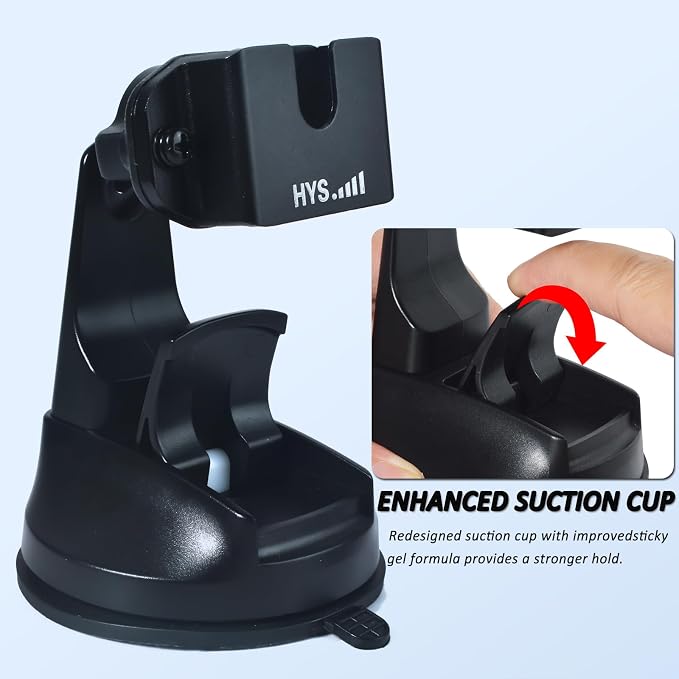 HYS Amateur Radio Scanner/HT/Mobile CB Radio Speaker Microphones with a Belt Clip or Round Knob Suction Cup Mount for YEASU/Vertex Icom Astatic Cobra Uniden Shoulder Speaker Mic