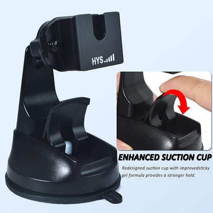 HYS Amateur Radio Scanner/HT/Mobile CB Radio Speaker Microphones with a Belt Clip or Round Knob Suction Cup Mount for YEASU/Vertex Icom Astatic Cobra Uniden Shoulder Speaker Mic