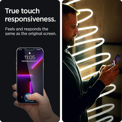 Compatible with iPhone 12 Pro Max Screen Protector HD Clarity With Automatic Dust Removal and Easy Installation Tool, 9H Hardness and Military Grade Shatterproof Tempered Glass