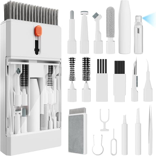 Laptop Cleaning Kit Keyboard Cleaner Brush, 22-in-1 Multi-Function Laptop Cleaner Tool for MacBook, Phone, Headphone, Earbuds, Camera Lens and Other Electronic Device, All-in-one with Upgrade