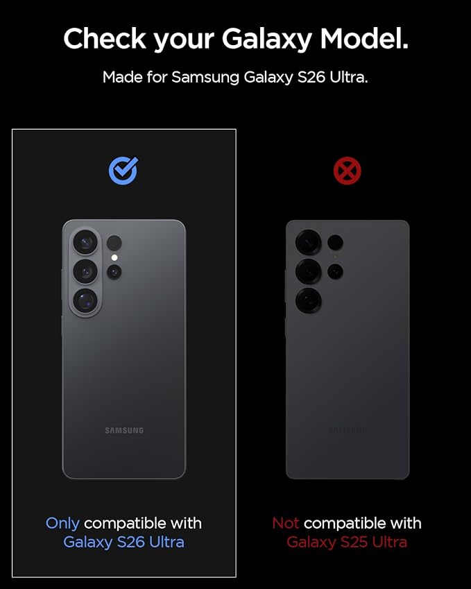 Spigen Camera Lens Screen Protector [GlasTR EZ Fit Optik Pro] Designed for Galaxy S26 Ultra [Case Friendly][2 Pack]