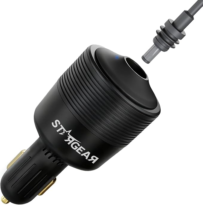 Starlink Mini Car Adapter 12V to 24V DC Step Up Converter with 60W Car Cigarette Lighter Adapter, Starlink Mini 12V Adapters Supports 16 AWG Official 30M, Ideal for RV, Boat, Trailer（Black）