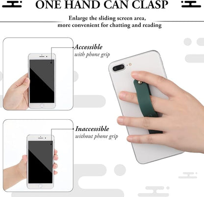 Weewooday 6 Pieces Phone Grip Holder Cell Phone Grip Strap Telescopic Finger Strap Stand Universal Finger Kickstand for Most Smartphones(Bright Colors)