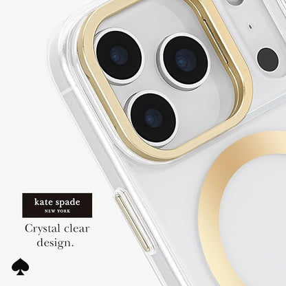 kate spade new york iPhone 17 Pro Case with Camera Stand - Compatible with MagSafe - Designer Phone Case - Icon Clear