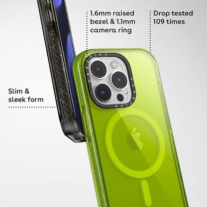 CASETiFY Impact iPhone 14 Pro Case [4X Military Grade Drop Tested / 8.2ft Drop Protection/Compatible with Magsafe] - Black Kingsnake - Glossy Black