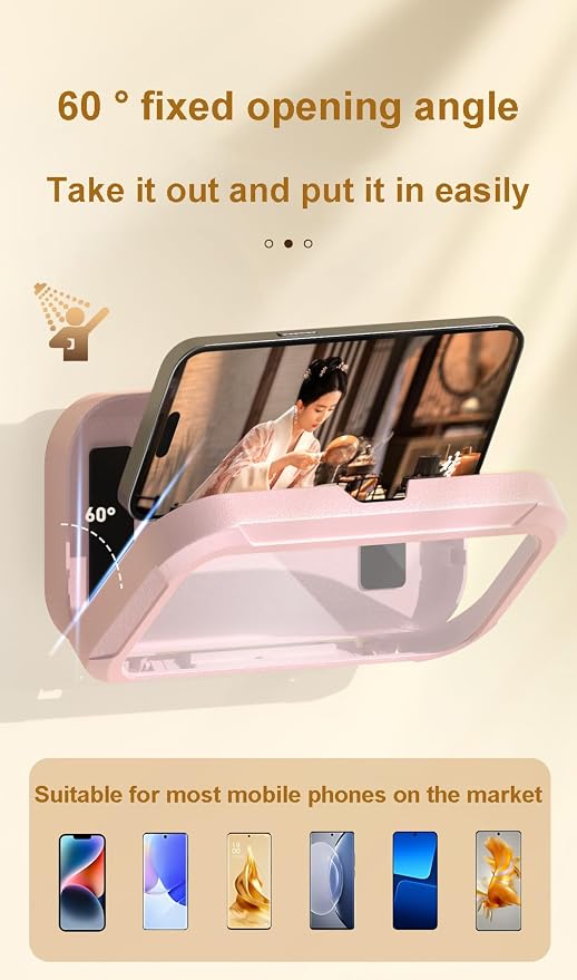 Shower Phone Holder Waterproof - 360° Bathroom Wall Phone Mount Stand Water Proof Anti Fog Case, Suitable for Phones Under 7 inches(Second Generation Green)