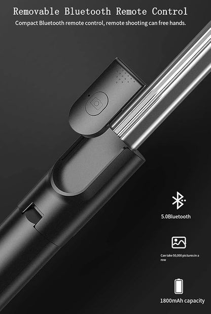 Selfie Stick Tripod, 3 in 1 Extendable & Portable iPhone Tripod Selfie Stick with Wireless Remote Compatible with iPhone 16 15 14 13 12 11 pro Xs Max 8 7, Galaxy Note10/S20/S10
