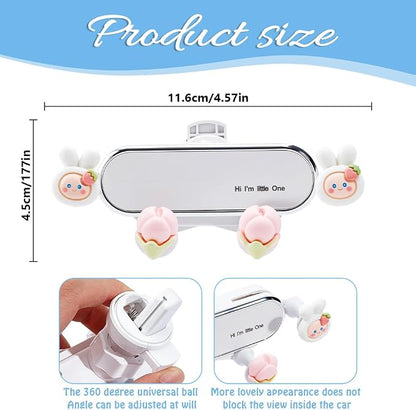 Car Cellphone Holder Cute Zodiac Rabbit Car Phone Holder Adorable Car Phone Holders Cute Phone Holders for Your Cars Phones Mount with Sturdy Air Vent Clip for All Smartphones