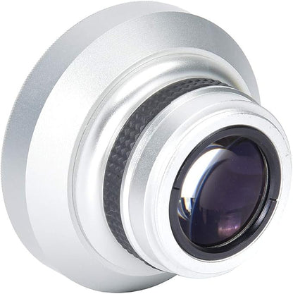 Fish Eye Lens Phone, 37mm 0.25X Super Fisheye Lens, Silver Strong Applicability Additional Lens for 37mm Caliber Camera Lenses