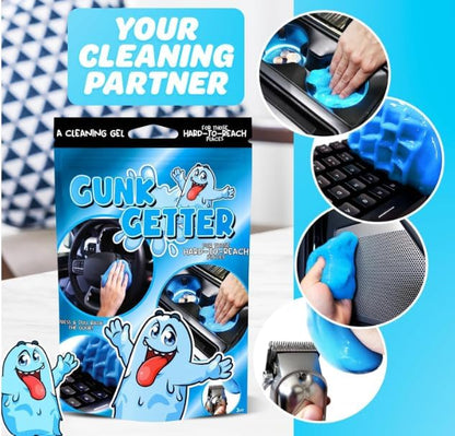 Cleaning Gel for Those Hard to Reach Places, Automotive Cup Holder Electronic Keyboard Office, Slime Gel Cleaner Dust Crumb Removal (Blueberry, 12 Pack)