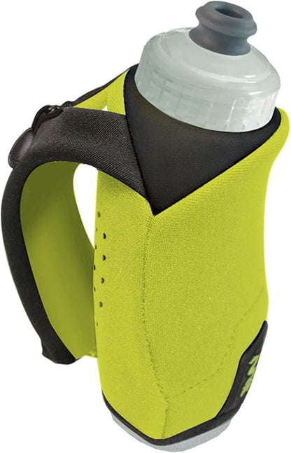 Amphipod Hydraform Ergo-Lite Handheld Water Bottle, BPA-Free Minimalist Insulated Hydration for Ultra-Running & Walking - Hi-Viz - 10.5 oz