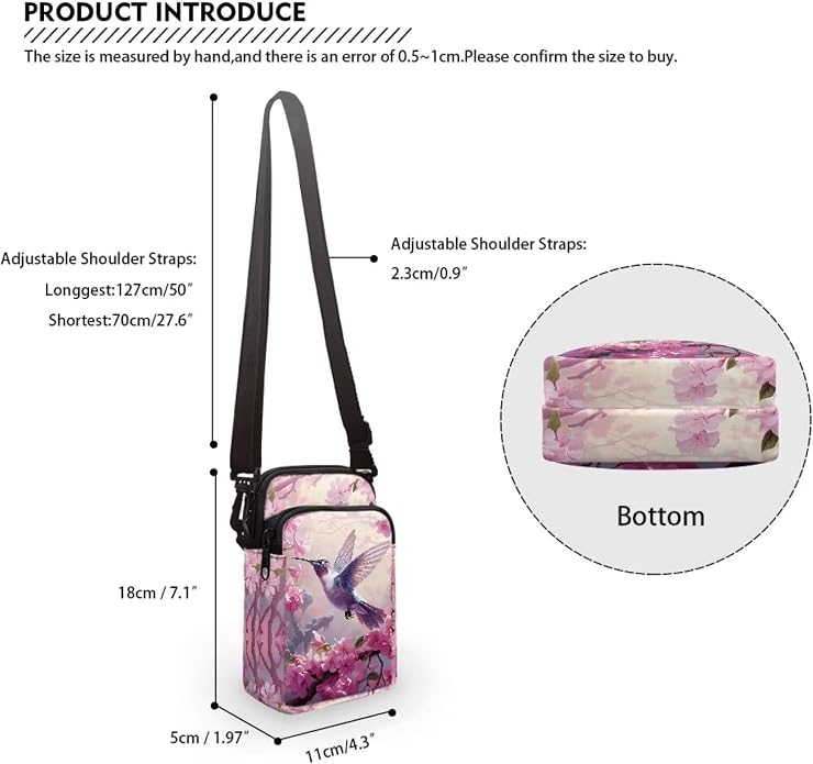 DISNIMO Small Crossbody Bags for Women Trendy Cross Body Cell Phone Shoulder Bags Purses with Adjustable Strap