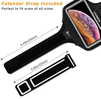 Armband for iPhone 17/17 Pro/16/16 Pro/15/15 Pro/14/14 Pro/13/13 Pro/12/12 Pro/11/XR,Sweatproof Running Exercise Bag with Card Slot for iPhone 16,15,14,13,12,11,iPhone XR(Black)
