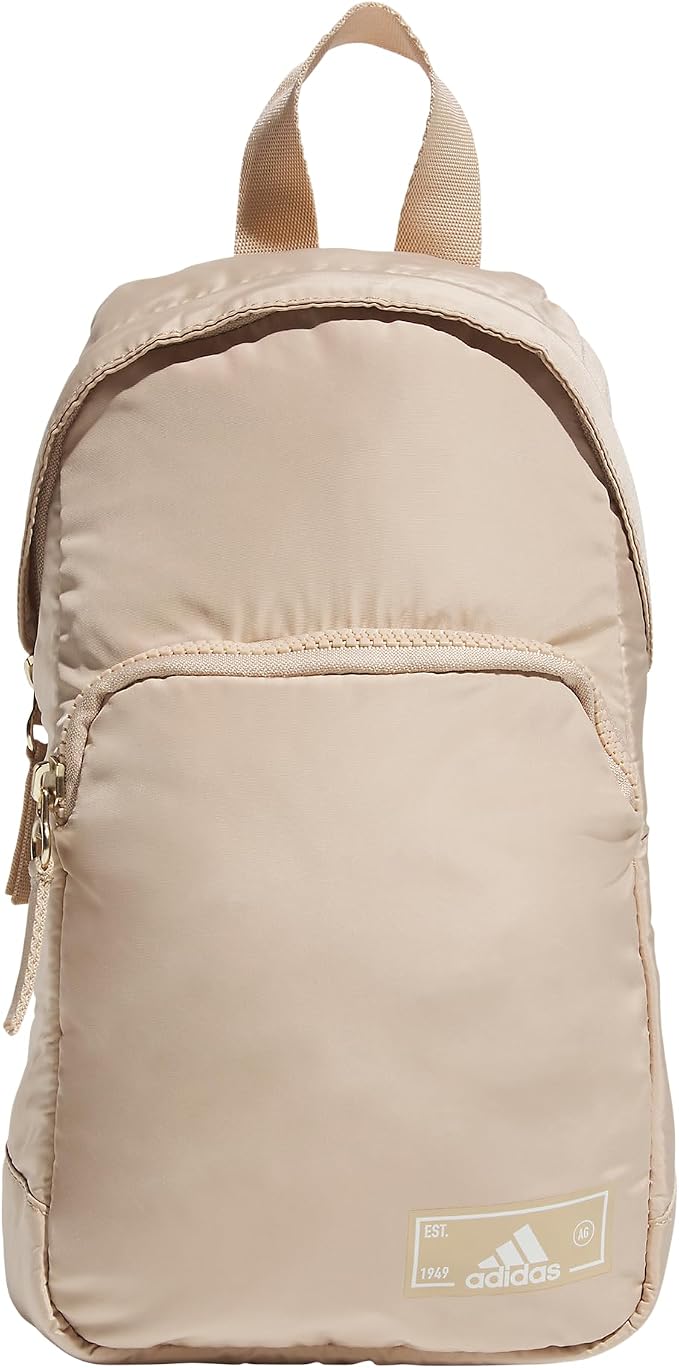 adidas Essentials Sling Small Crossbody Bag for Women and Men (5L), Magic Beige/Off White/Gilver/2.0, One Size