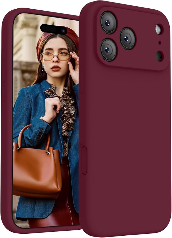FireNova Magnetic for iPhone 17 Pro Case, Compatible with MagSafe, [Integrated Silicone Camera Control Button] [Camera Protection] Anti-Scratch Microfiber Lining Phone Case, 6.3", Plum