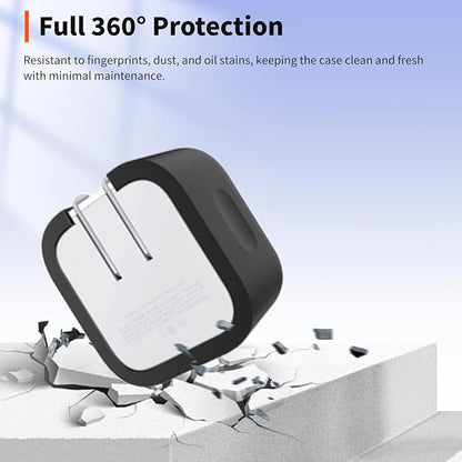 Case for Apple 35W Power Adapter – Soft Silicone Protective Cover for Dynamic Charger,Shockproof Dustproof Charging Block Protector Sleeve[Black]