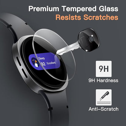 JETech Screen Protector for Samsung Galaxy Watch 9/8 40mm, 3-Pack | Tempered Glass Protection, HD Clear, Anti-Scratch Design