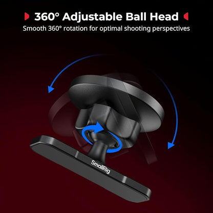 SMALLRIG Magnetic Phone Mount Gym for iPhone 17/16/15/14/13 Series, Adjustable Phone Holder Gym for Huawei, for Samsung, for Xiaomi, Double-Sided Magnetic Design - 5460