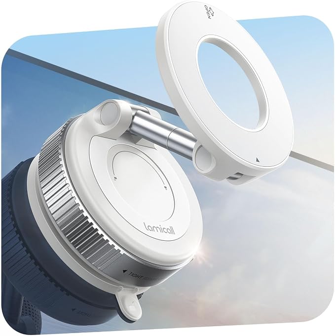 Lamicall for Magsafe Car Mount - Car Phone Holder Mount 360° Adjustable Magnetic Phone Holder for Car Greige