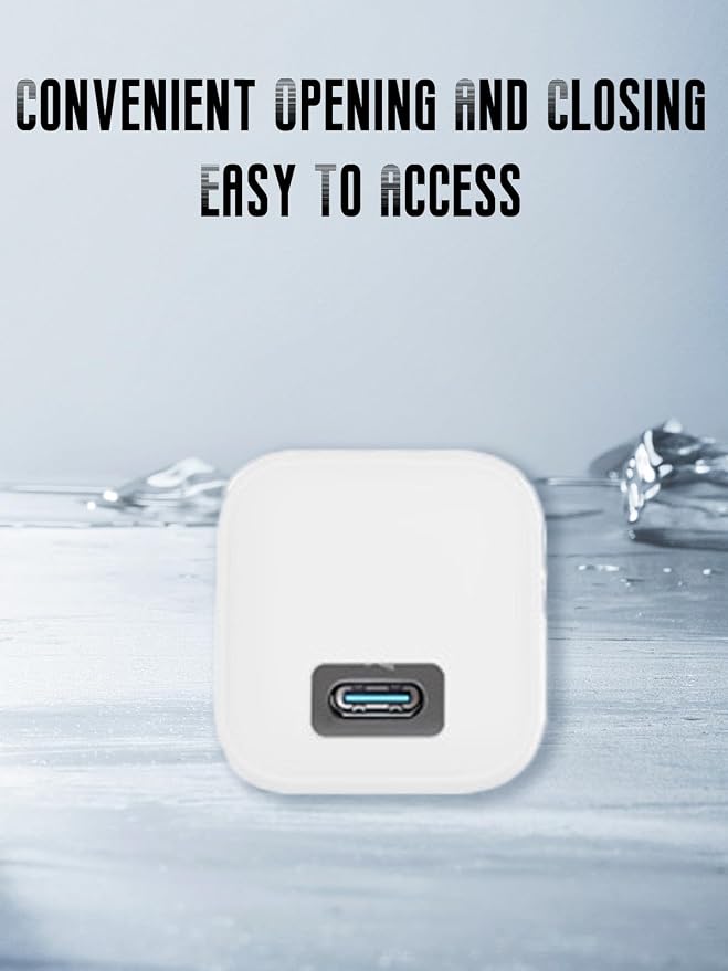 Case for Anker Nano 45W USB-C Charger (Model: B2692), Kids-Friendly Soft Silicone Protective Cover, Shockproof, Waterproof (White)